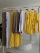 Kruvaze Model Klasik Pantolonlu Çupra Keten Takım 10191 resmi